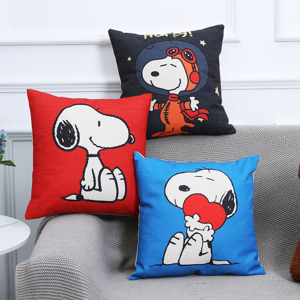 Snoopy cartoon dog cotton and linen pillow sofa car cushion cushion