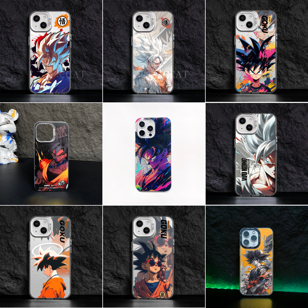 Fashion Anime Dragon Balls Gokus Laser Phone Case