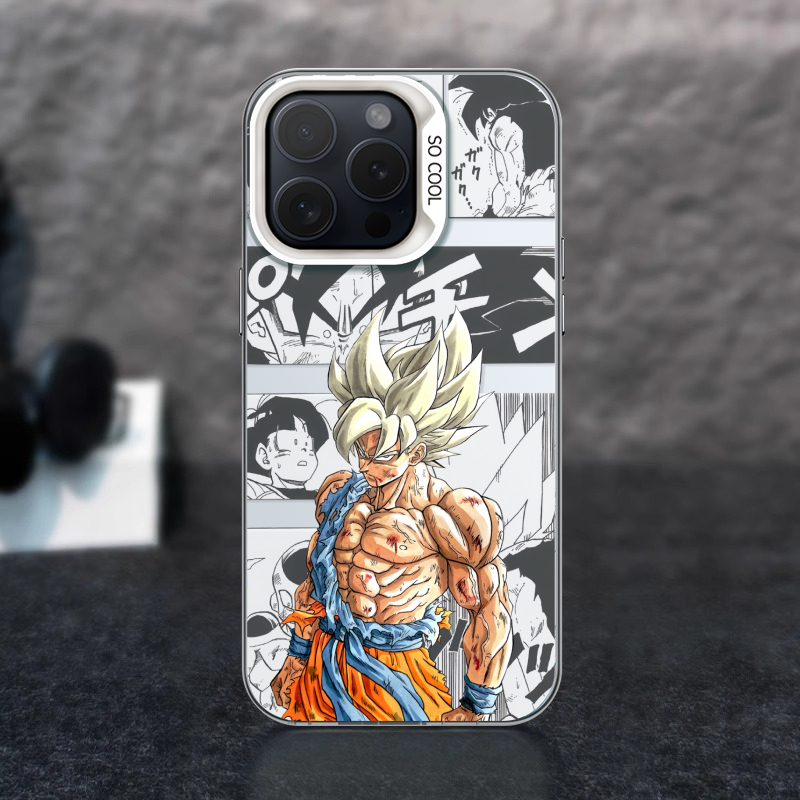 Fashion Anime Dragon Balls Gokus Laser Phone Case