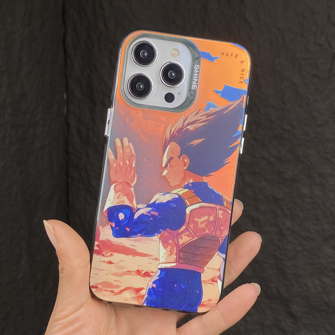 Fashion Anime Dragon Balls Gokus Laser Phone Case