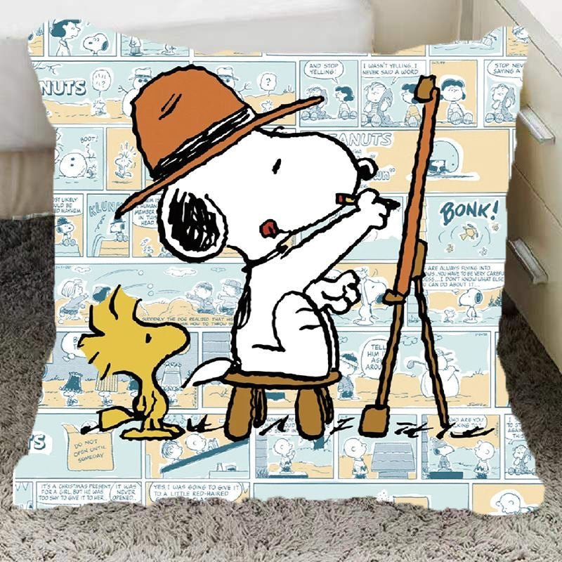 Peanuts Anime Printed Pillow Kawaii Cartoon Snoopy