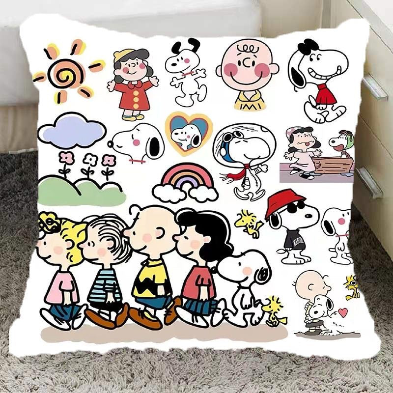 Peanuts Anime Printed Pillow Kawaii Cartoon Snoopy