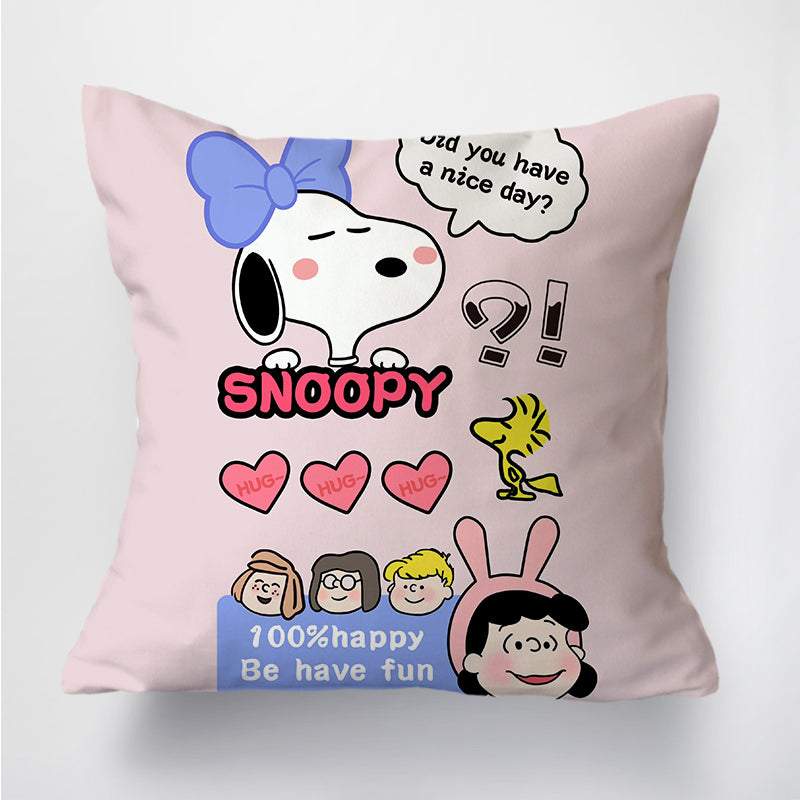 Peanuts Anime Printed Pillow Kawaii Cartoon Snoopy