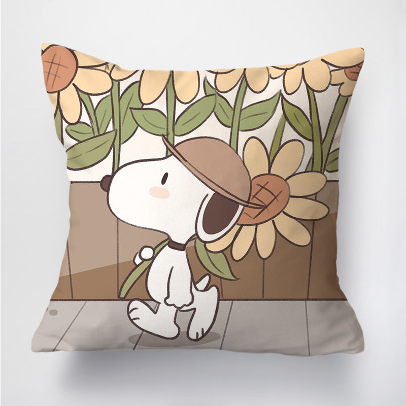 Peanuts Anime Printed Pillow Kawaii Cartoon Snoopy