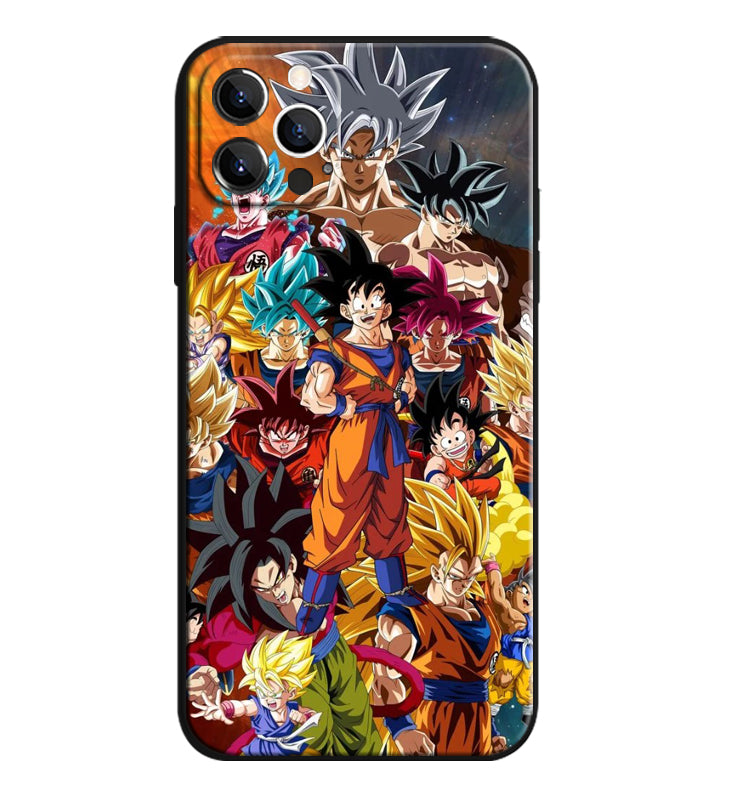 Fashion Anime Dragon Balls Gokus Laser Phone Case