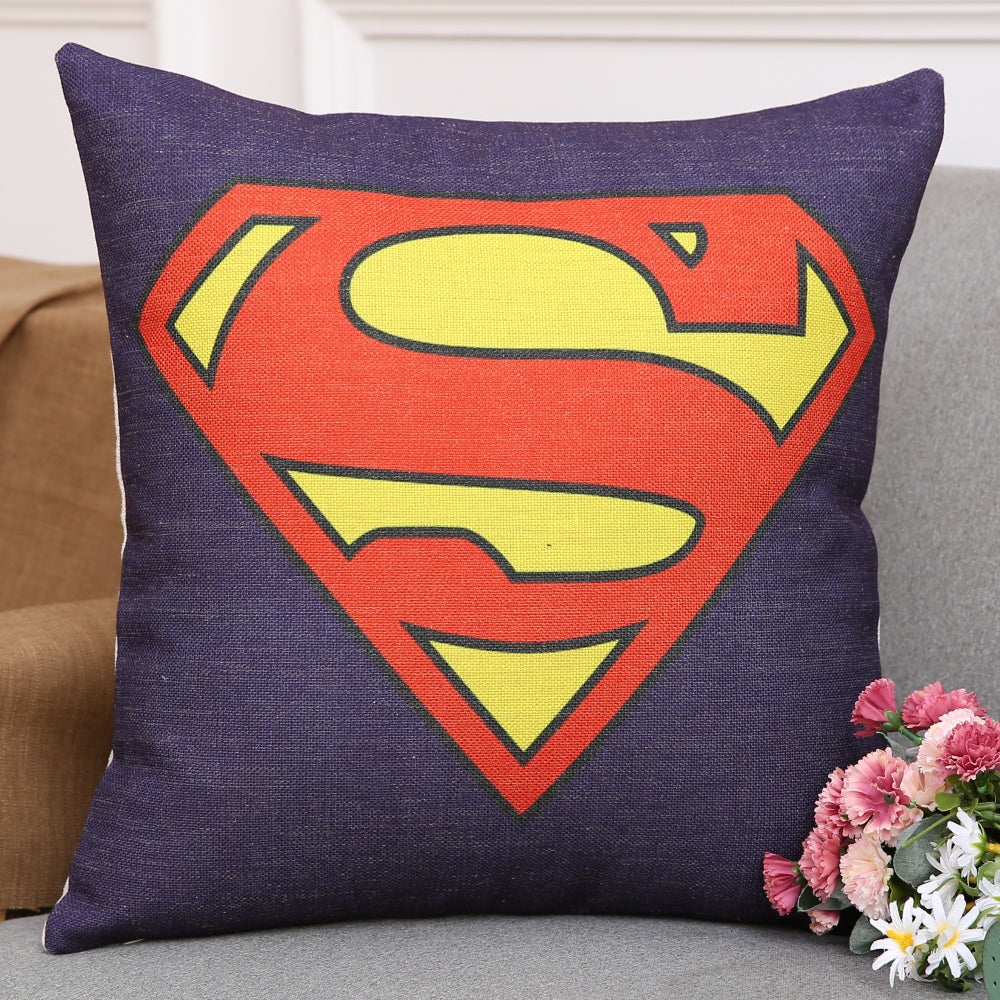 Superhero Pillow Cover Captain America Cafe Car Cushion