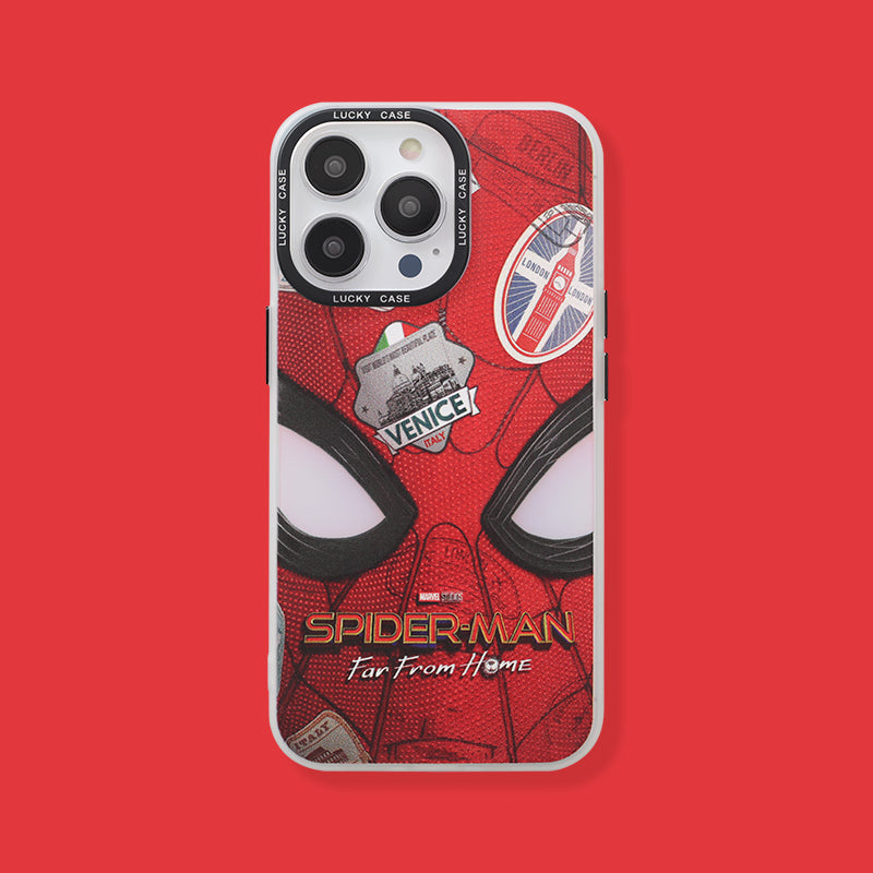 Bronzing Marvel Spider-Man Iron Man Phone Case