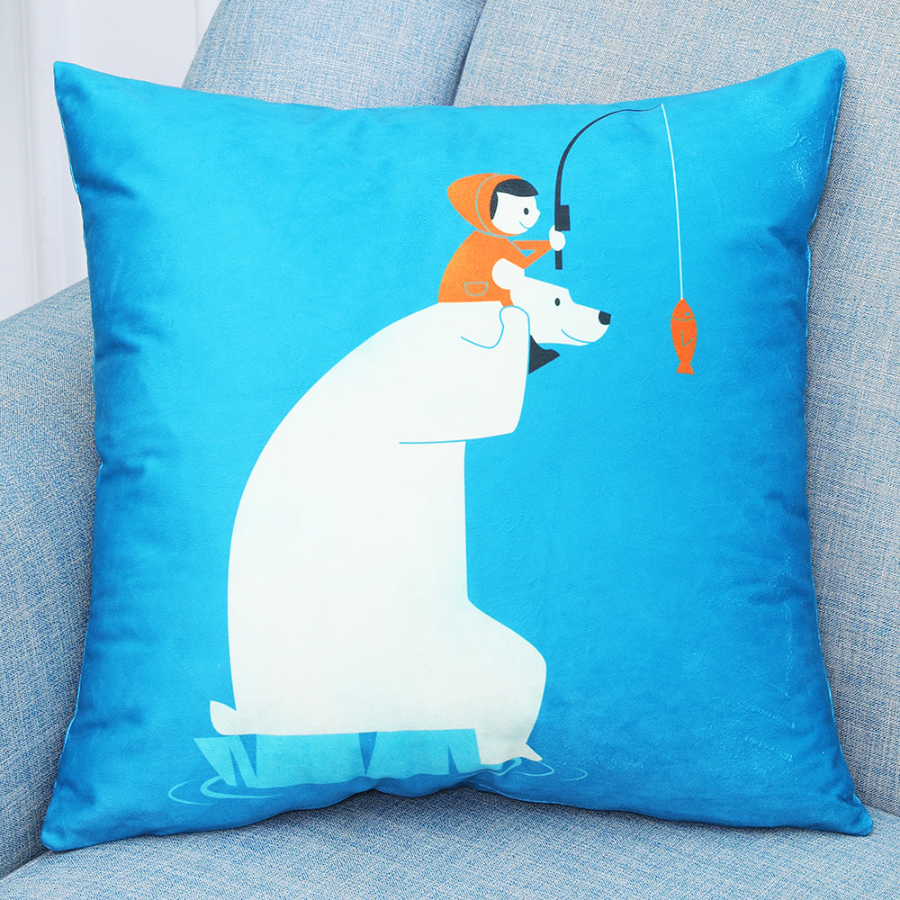 Cartoon animals polar bear penguin pillow cafe car cushion