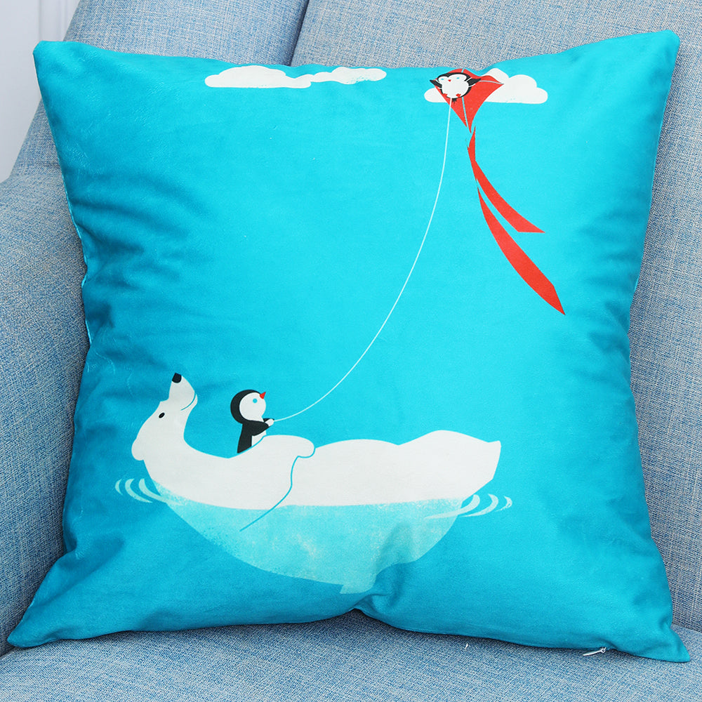 Cartoon animals polar bear penguin pillow cafe car cushion