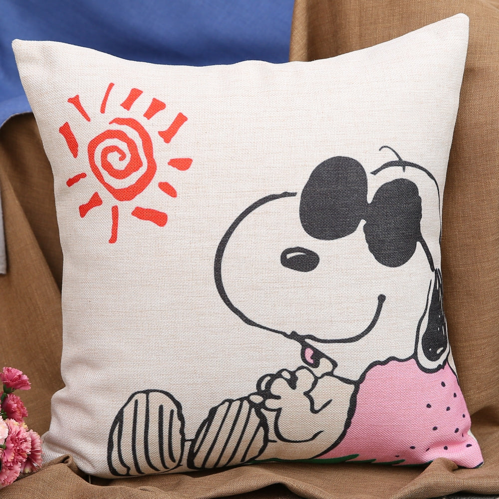 Snoopy cartoon dog cotton and linen pillow sofa car cushion cushion