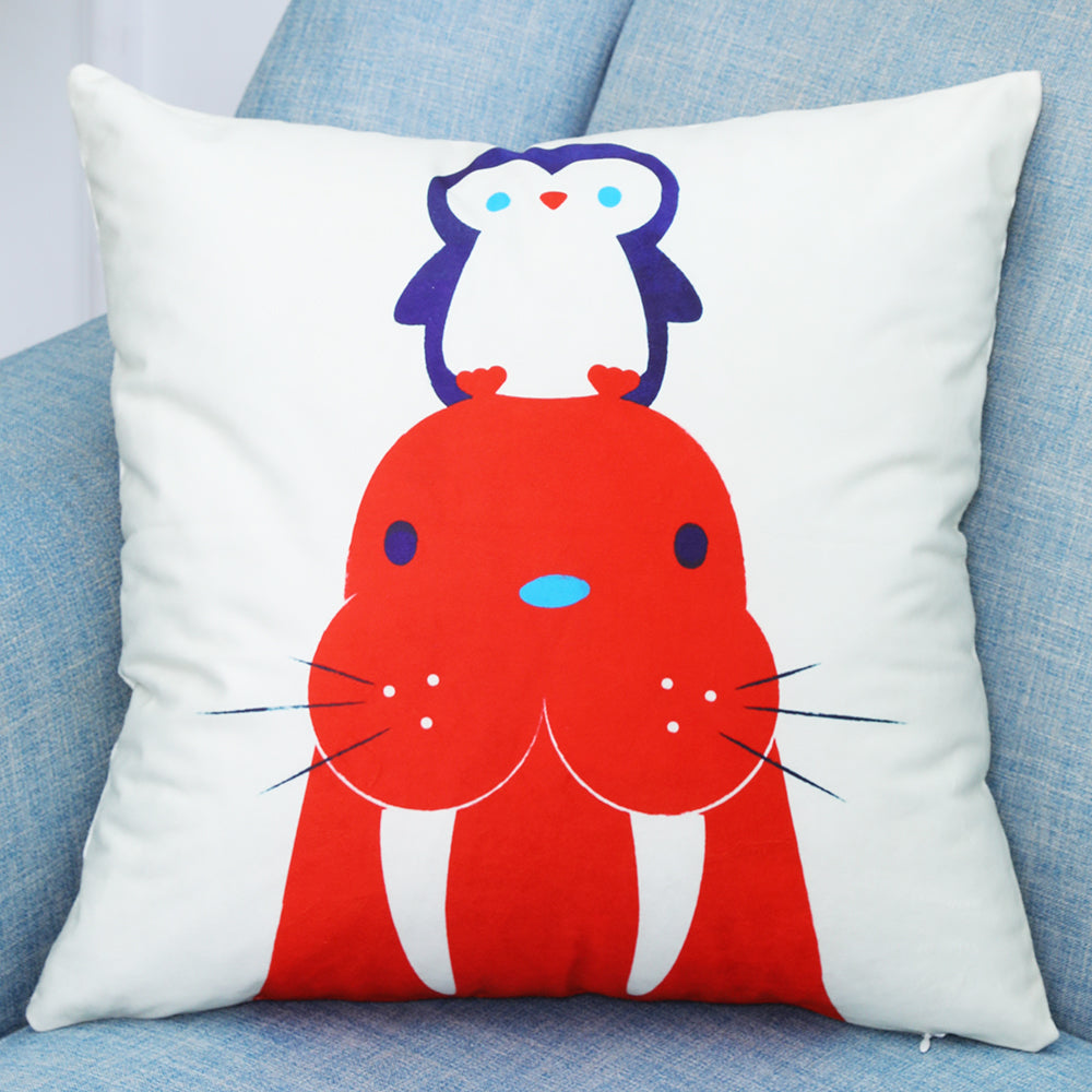 Cartoon animals polar bear penguin pillow cafe car cushion