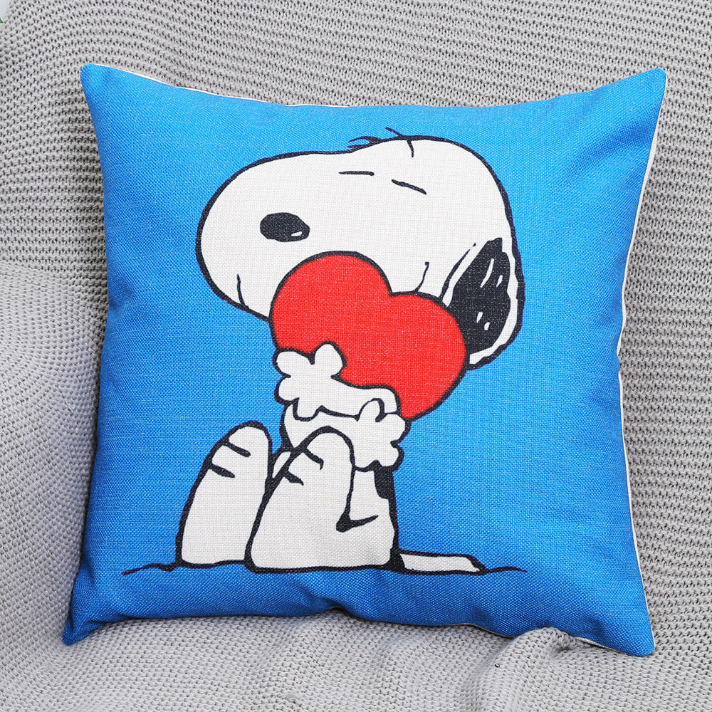 Snoopy cartoon dog cotton and linen pillow sofa car cushion cushion