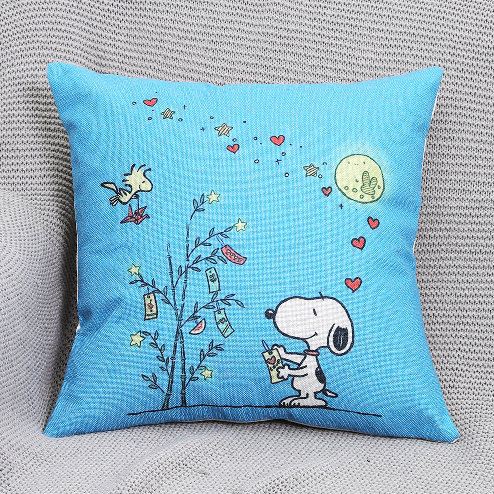 Snoopy cartoon dog cotton and linen pillow sofa car cushion cushion